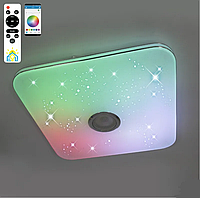 Управляемая светодиодная люстра Esllse MUSIC RGB-80W-S-APP-430x430x70- WHITE/CHROME-220-IP20