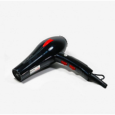 Фен для волосся Gemei GM-1706 чорний 1500w, фото 3