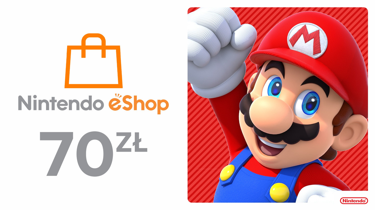 Карта поповнення Nintendo eShop 70 злотих ZL PLN Gift Card Польща PL (Код)