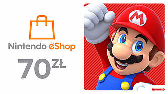 Карта поповнення Nintendo eShop 70 злотих ZL PLN Gift Card Польща PL (Код)