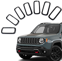 Окуляр решетки Jeep Renegade 14-19 радиатора комплект 7 шт. хром., (5XB16XS9AA), (183808992)