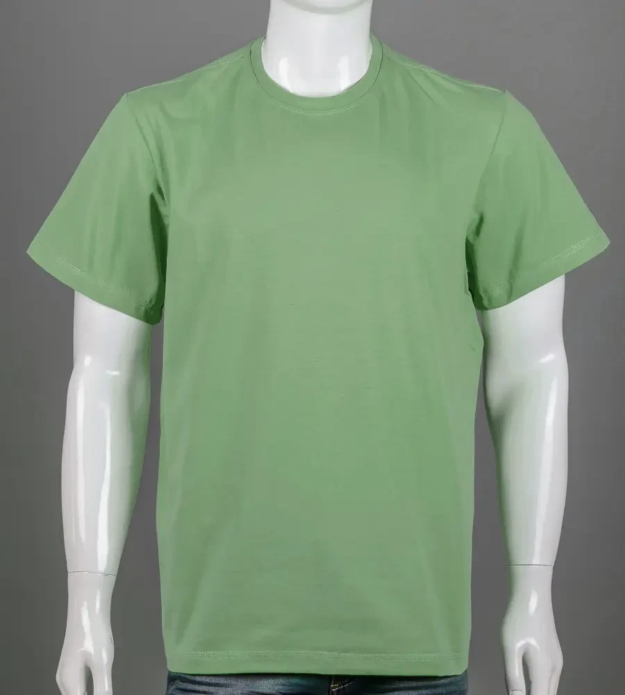 Футболка батал Однотонна Оливковий 2300б, 3XL (1шт)