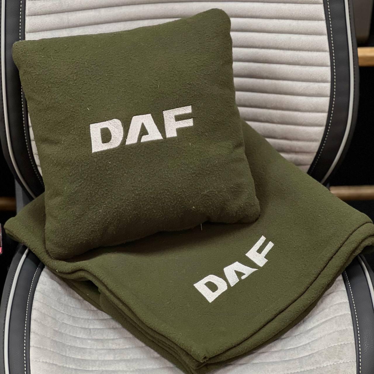 Плед і подушка в машину с логотипом авто DAF