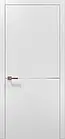 Міжкімнатні двері Папа Карло PL-21 Plato білий матовий молдинг алюміній сірий