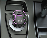 Автомобільний FM-модулятор трансмітер XO BCC12 Bluetooth USB Type-C 5V3.1A АЗП зі швидким заряджанням в машину, фото 6