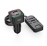 Автомобільний FM-модулятор трансмітер XO BCC13 Bluetooth USB*3 Type-C*2 АЗП зі швидким заряджанням у машину, фото 2