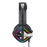 Ігрові навушники гарнітура XO GE08 Black AUX USB дротові повнорозмірні для ПК і ноутбука з мікрофоном, фото 4