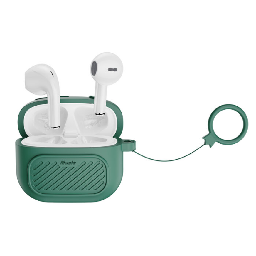 Бездротові навушники вкладки XO X26 Bluetooth блютуз із зарядним кейсом і мікрофоном зелені