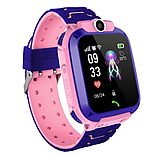 Дитячий розумний смарт-годинник для дівчинки XO H100 Kids Smart Watch з сімомкартою камерою й GPS рожевий, фото 2