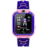Дитячий розумний смарт-годинник для дівчинки XO H100 Kids Smart Watch з сімомкартою камерою й GPS рожевий, фото 3