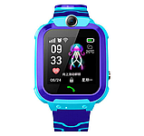 Дитячий розумний смарт-годинник для хлопчика XO H100 Kids Smart Watch із сімомкартою камерою й GPS сині, фото 3