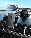 Автотримач XO C89 для телефона в машину автомобільний тримач на присоску холдер чорний, фото 5
