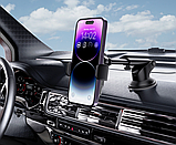 Автотримач XO WX036 з функцією бездротового заряджання 15W автомобільний тримач для телефона, фото 6