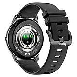 Розумний смартгодинник Hoco Y10 AMOLED дисплей смарт-годинник із магнітною зарядкою й повідомленнями чорний, фото 6