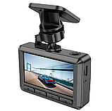 Автомобільний відеореєстратор Hoco DV3 FullHD відеореєстратор із записуванням і камерою заднього огляду в машину, фото 6