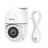 Зовнішня поворотна камера відеоспостереження Wi-Fi Hoco D2 Camera 3MP IP65 FHD відеокамера спостереження, фото 2