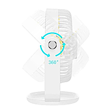 Вентилятор портативний настільний Hoco F14 multifunctional powerful desktop fan USB 5W поворотний з підсвіткою, фото 5