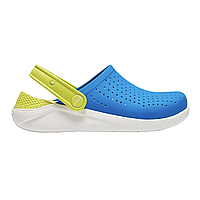 Crocs LiteRide Kids Clog Bright Cobalt Citrus original, Кроксы Лайтрайд Детские оригинал синие с коробкой