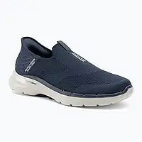 Urbanshop com ua Кросівки чоловічі SKECHERS Go Walk 6 Easy On navy/white РОЗМІРИ ЗАПИТУЙТЕ