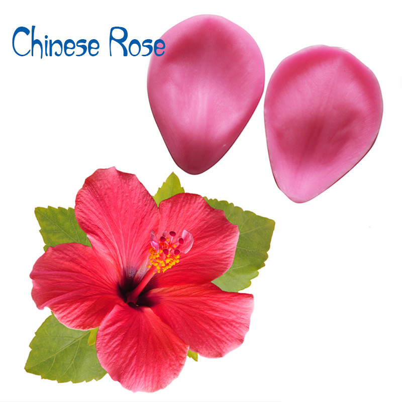 Вайнер лепесток "Китайская роза" Гибискус силиконовый,платиновый силикон - фото 1 - id-p400692461