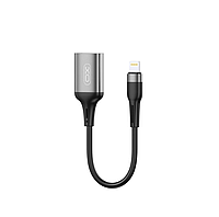 Переходник адаптер XO NB201 OTG Lightning на USB 2.0 внешний хаб для передачи данных телефона планшета флешки