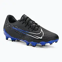 Urbanshop com ua Футбольні бутси Nike Phantom GX Academy FG/MG black/chrome/hyper royal РОЗМІРИ ЗАПИТУЙТЕ