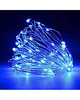 Светодиодная гирлянда нить Led Капли росы на 100 светодиодов 10 м Синий PZ, код: 8237171