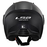 Мотошолом LS2 OF616 AirflowI II Solid Matt Black, фото 3