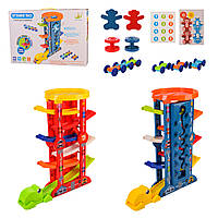 Гра " Веселий трамплін" 6846 (12 шт.) 2в1,машинки в наборі, 2 кольори, у коробці — 44*11*30.5 см, р-р іграшки —