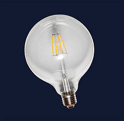 Лампа LED G125 6W Clear 2700K E27 DIMMABLE