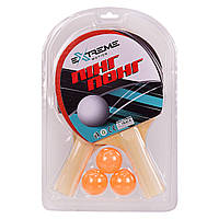 Набор для настольного тенниса TT2027 (50 шт)Extreme Motion, 2 ракетки, 3 мячика, р-р упаковки 19.5*29.5 см,