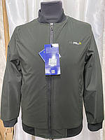 Куртка бомбер чоловіча тонка під гумку RLX батальна розмір 60-68, колір хакі