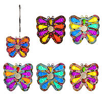 Антистресс SF210507 (300шт) Simple dimple спиннер бабочка, 6 видов, р-р игрушки 12*12*2 см