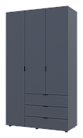 Розпашна шафа для одягу Doros Гелар Графіт 3 ДСП 116,2х49,5х203,4 (44900137) KC, код: 8037455