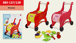 Набір Супермаркет 889-137/138 (36 шт.) 2 кольори,візок,продукти, р-р іграшки — 30*17.5*29.5 см, у коробці