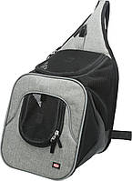 Рюкзак-переноска для собак и кошек Trixie Savina 30 х 33 x 26 см до 10 кг Черный с серым (404 VK, код: 7597216