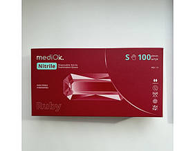 Рукавички нітрилові MediOk by AMPri Ruby (100 шт./50 пар), S
