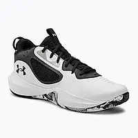 Urbanshop com ua Кросівки для баскетболу чоловічі Under Armour Lockdown 6 біло-сірі 3025616-101 РОЗМІРИ