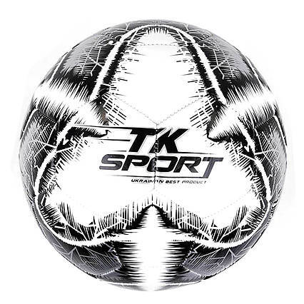 М'яч футбольний білий TK Sport вага 330-350 грам матеріал TPE піна балон гумовий (C 44452)