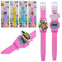 Дитячий наручний годинник DA9019D (600 шт./4) 4 різновиди, на планшетці 26*8*2,5 см