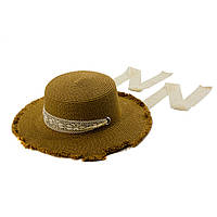 Шляпа канотье МИЛАНА темный беж SumWin 55-58 KC, код: 7571755