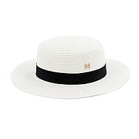 Шляпа канотье СОФИЯ белый SumWin 54-58 KC, код: 7571782