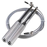 Скакалка швидкісна Кросфіт 3 м з підшипником і сталевим тросом 84143, фото 2