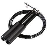 Скакалка швидкісна Кросфіт 3 м з підшипником і сталевим тросом 84143, фото 4