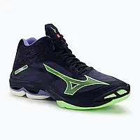 Urbanshop com ua Кросівки волейбольні чоловічі Mizuno Wave Lightning Z7 Mid evening blue / tech green / lolite