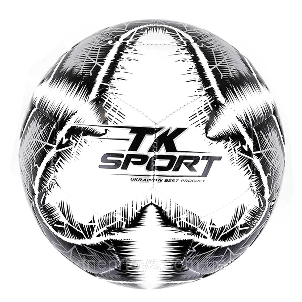 М'яч футбольний білий TK Sport вага 330-350 грам матеріал TPE піна балон гумовий (C 44452)