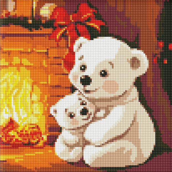 Алмазна мозаїка 12+ без підрамника "Домашнє тепло" з АВ стразами 30х30см, слюда, ТМ Ідейка, Україна, фото 1