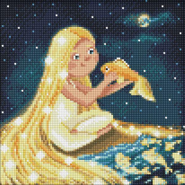 Алмазна мозаїка 12+ без підрамника "Таємна річка" з АВ стразами 30х30см, слюда, ТМ Ідейка, Україна, фото 1