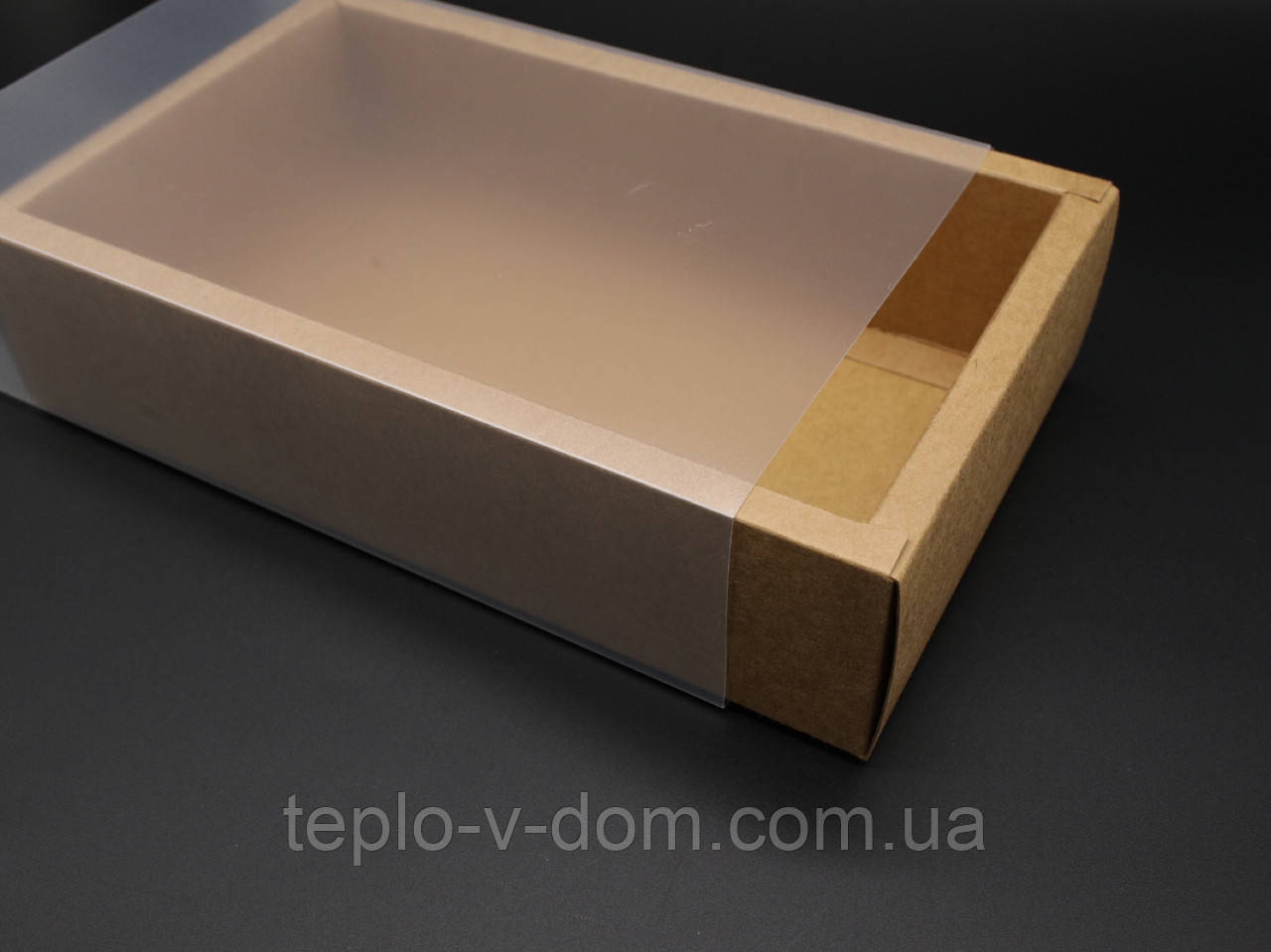 Упаковка для тортів, капкейків, пряників. Крафтовий колір. 25х15х6см