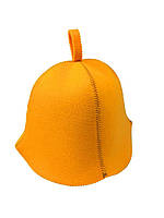 Лазнева шапка Luxyart штучний фетр Жовтогарячий (LC-410) PZ, код: 1457653